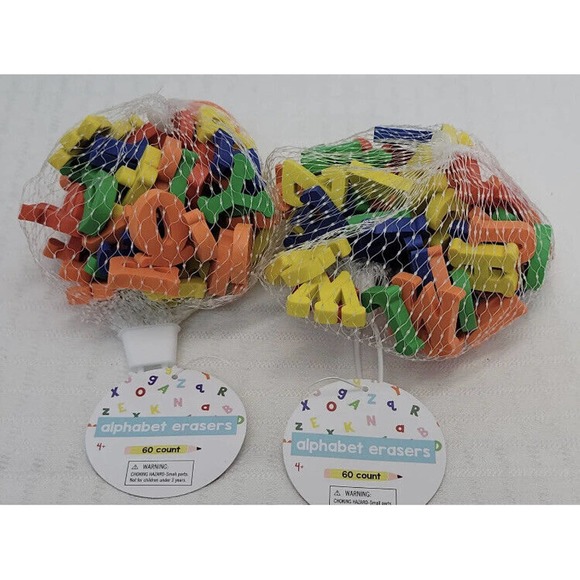 - 120 Mini Alphabet Erasers teacher supply grab bag filler toys Educationa… - Picture 10 of 11